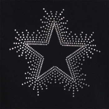 تيشيرت مزين بنجمة باللون الأسود للفتيات